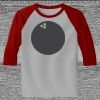 Raglan 3/4 Roundneck Shirt (Gray Body) Thumbnail