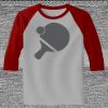 Raglan 3/4 Roundneck Shirt (Gray Body) Thumbnail