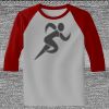 Raglan 3/4 Roundneck Shirt (Gray Body) Thumbnail