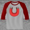 Raglan 3/4 Roundneck Shirt (Gray Body) Thumbnail