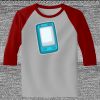 Raglan 3/4 Roundneck Shirt (Gray Body) Thumbnail