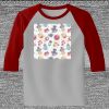 Raglan 3/4 Roundneck Shirt (Gray Body) Thumbnail