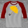 Raglan 3/4 Roundneck Shirt (Gray Body) Thumbnail