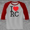 Raglan 3/4 Roundneck Shirt (Gray Body) Thumbnail