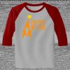 Raglan 3/4 Roundneck Shirt (Gray Body) Thumbnail