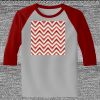 Raglan 3/4 Roundneck Shirt (Gray Body) Thumbnail