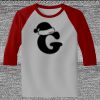 Raglan 3/4 Roundneck Shirt (Gray Body) Thumbnail