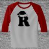 Raglan 3/4 Roundneck Shirt (Gray Body) Thumbnail