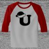 Raglan 3/4 Roundneck Shirt (Gray Body) Thumbnail