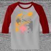 Raglan 3/4 Roundneck Shirt (Gray Body) Thumbnail