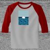 Raglan 3/4 Roundneck Shirt (Gray Body) Thumbnail
