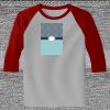 Raglan 3/4 Roundneck Shirt (Gray Body) Thumbnail