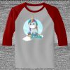 Raglan 3/4 Roundneck Shirt (Gray Body) Thumbnail