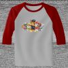 Raglan 3/4 Roundneck Shirt (Gray Body) Thumbnail