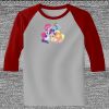 Raglan 3/4 Roundneck Shirt (Gray Body) Thumbnail