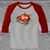 Raglan 3/4 Roundneck Shirt (Gray Body) Thumbnail