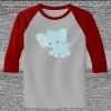 Raglan 3/4 Roundneck Shirt (Gray Body) Thumbnail