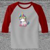 Raglan 3/4 Roundneck Shirt (Gray Body) Thumbnail