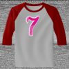 Raglan 3/4 Roundneck Shirt (Gray Body) Thumbnail