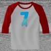 Raglan 3/4 Roundneck Shirt (Gray Body) Thumbnail