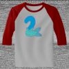 Raglan 3/4 Roundneck Shirt (Gray Body) Thumbnail