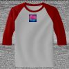 Raglan 3/4 Roundneck Shirt (Gray Body) Thumbnail
