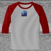 Raglan 3/4 Roundneck Shirt (Gray Body) Thumbnail