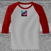 Raglan 3/4 Roundneck Shirt (Gray Body) Thumbnail