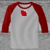 Raglan 3/4 Roundneck Shirt (Gray Body) Thumbnail