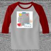 Raglan 3/4 Roundneck Shirt (Gray Body) Thumbnail