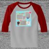 Raglan 3/4 Roundneck Shirt (Gray Body) Thumbnail