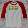 Raglan 3/4 Roundneck Shirt (Gray Body) Thumbnail