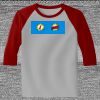 Raglan 3/4 Roundneck Shirt (Gray Body) Thumbnail