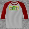 Raglan 3/4 Roundneck Shirt (Gray Body) Thumbnail