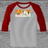 Raglan 3/4 Roundneck Shirt (Gray Body) Thumbnail
