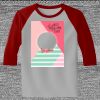Raglan 3/4 Roundneck Shirt (Gray Body) Thumbnail
