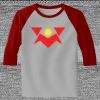Raglan 3/4 Roundneck Shirt (Gray Body) Thumbnail