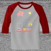 Raglan 3/4 Roundneck Shirt (Gray Body) Thumbnail