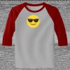 Raglan 3/4 Roundneck Shirt (Gray Body) Thumbnail