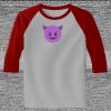 Raglan 3/4 Roundneck Shirt (Gray Body) Thumbnail