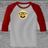 Raglan 3/4 Roundneck Shirt (Gray Body) Thumbnail