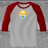 Raglan 3/4 Roundneck Shirt (Gray Body) Thumbnail