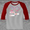 Raglan 3/4 Roundneck Shirt (Gray Body) Thumbnail
