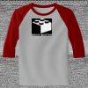 Raglan 3/4 Roundneck Shirt (Gray Body) Thumbnail