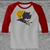 Raglan 3/4 Roundneck Shirt (Gray Body) Thumbnail