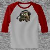 Raglan 3/4 Roundneck Shirt (Gray Body) Thumbnail