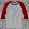 Raglan 3/4 Roundneck Shirt (Gray Body) Thumbnail
