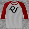 Raglan 3/4 Roundneck Shirt (Gray Body) Thumbnail