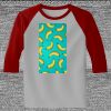 Raglan 3/4 Roundneck Shirt (Gray Body) Thumbnail