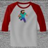Raglan 3/4 Roundneck Shirt (Gray Body) Thumbnail